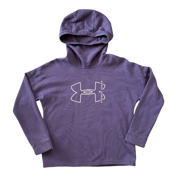 Under Armour Tops - Under Armour Plum High Neck Hoodie Women’s Size Small